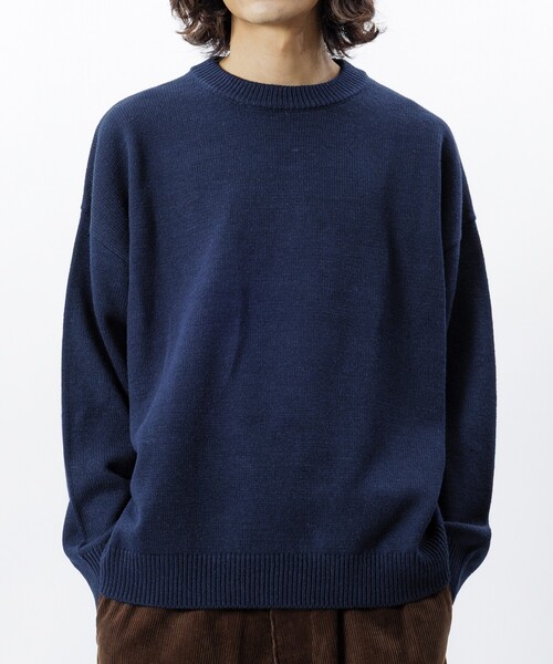 FREAK'S STORE（フリークスストア）の「限定展開 Relax Fit リラックスフィット イージーケア ウォッシャブル クルーネックニット（ニット/セーター・メンズ・ブラック/グレー/チャコールグレー/オリーブ/ネイビー/バーガンディー/ブラウン・SMALL/LARGE/MEDIUM）」の9枚目の写真
