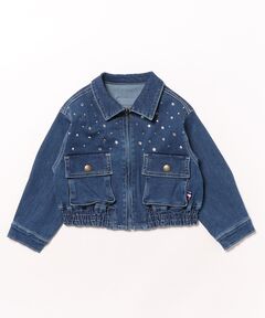 セール】【LOVE DENIM】アソート刺しゅう総柄Gジャン（デニム