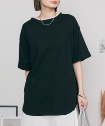 ロールアップハーフスリーブカットソー