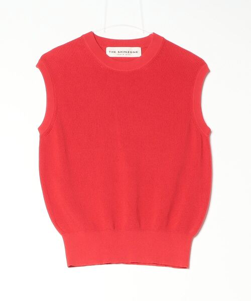 THE SHINZONE(ザ シンゾーン)の「THE SHINZONE/シンゾーン H/T C KNIT VEST(ベスト・レディース・ホワイト/レッド・FREE)」の2枚目の写真
