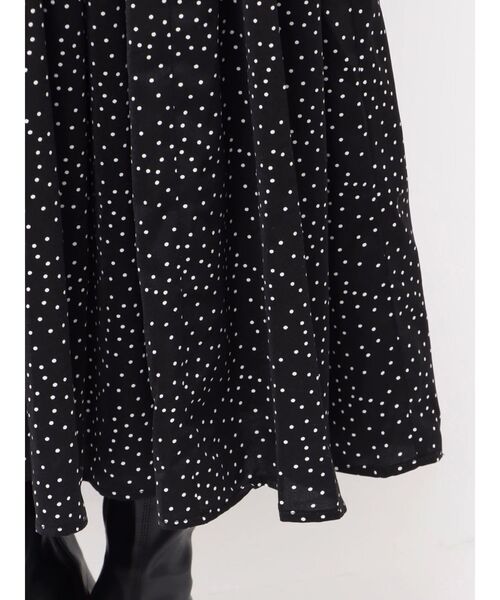 MERCURYDUO(マーキュリーデュオ)の「ドットプリントナローワンピース(ワンピース・レディース・ブラック/オフホワイト・SMALL/MEDIUM)」の16枚目の写真