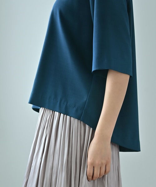 STYLE DELI（スタイルデリ）の「【Kana Oyama×BLK001】セットアップトップス／DELI size（シャツ/ブラウス・レディース・ネイビー/ブラック/ブルーグリーン・FREE）」の19枚目の写真