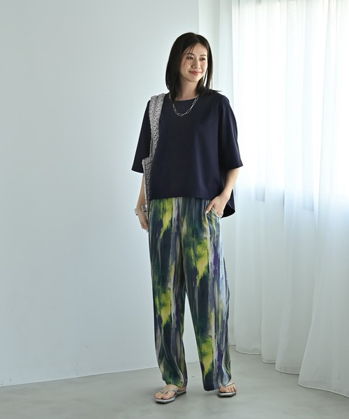 STYLE DELI（スタイルデリ）の「【Kana Oyama×BLK001】セットアップトップス／DELI size（シャツ/ブラウス・レディース・ネイビー/ブラック/ブルーグリーン・FREE）」の9枚目の写真