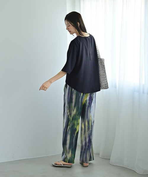 STYLE DELI（スタイルデリ）の「【Kana Oyama×BLK001】セットアップトップス／DELI size（シャツ/ブラウス・レディース・ネイビー/ブラック/ブルーグリーン・FREE）」の10枚目の写真