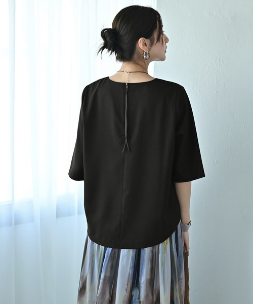 STYLE DELI（スタイルデリ）の「【Kana Oyama×BLK001】セットアップトップス／DELI size（シャツ/ブラウス・レディース・ネイビー/ブラック/ブルーグリーン・FREE）」の12枚目の写真