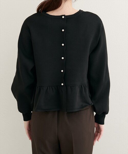 WEB限定】裾フリルペプラムカーデ（カーディガン/ボレロ）｜natural