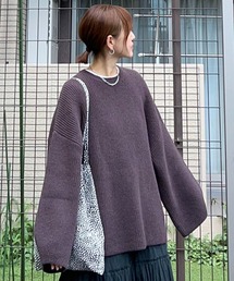 notch. | 【 notch. by KR 】カーブスリーブオーバーサイズニット(ニット/セーター)