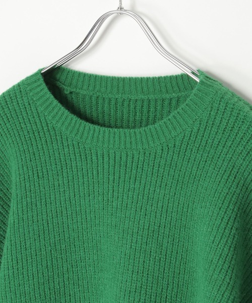 notch.（ノッチ）の「【 notch. by KR 】カーブスリーブオーバーサイズニット（ニット/セーター・レディース・ブラウン/ブラック/ネイビー/グリーン・M）」の16枚目の写真