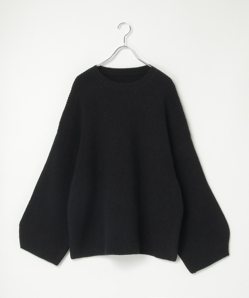 notch.（ノッチ）の「【 notch. by KR 】カーブスリーブオーバーサイズニット（ニット/セーター・レディース・ブラウン/ブラック/ネイビー/グリーン・M）」の21枚目の写真