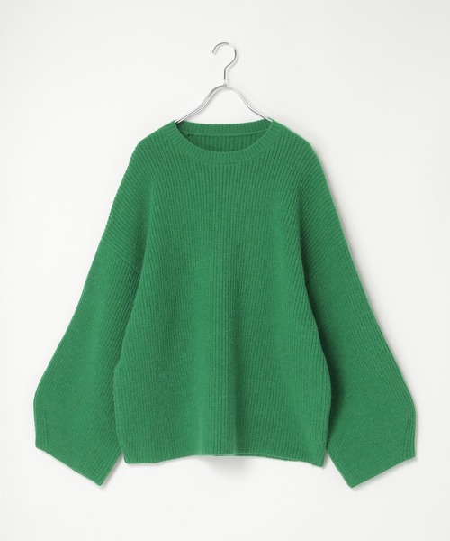 notch.（ノッチ）の「【 notch. by KR 】カーブスリーブオーバーサイズニット（ニット/セーター・レディース・ブラウン/ブラック/ネイビー/グリーン・M）」の14枚目の写真