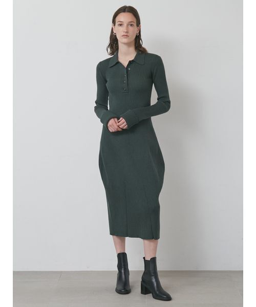 styling/（スタイリング）の「ヘンリーネックニットワンピース（ワンピース・レディース・ベージュ/ブラック/ダークグリーン・0/1）」の19枚目の写真