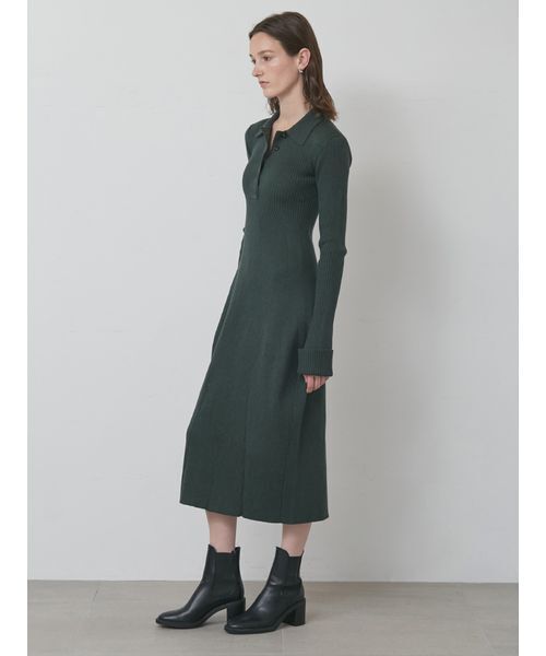 styling/（スタイリング）の「ヘンリーネックニットワンピース（ワンピース・レディース・ベージュ/ブラック/ダークグリーン・0/1）」の21枚目の写真