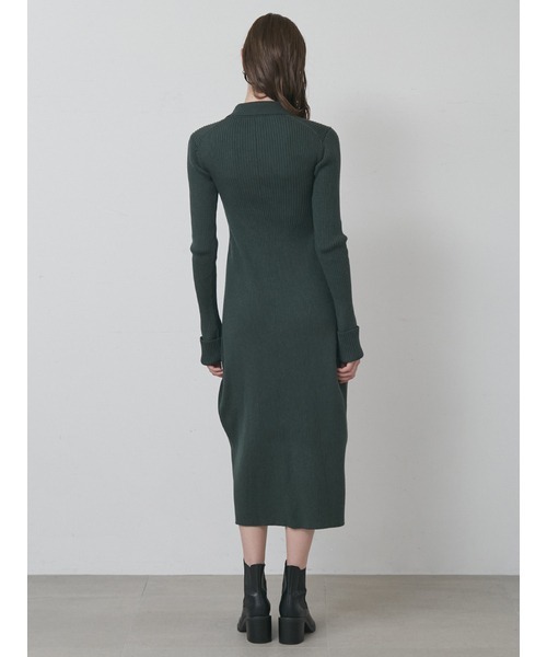 styling/（スタイリング）の「ヘンリーネックニットワンピース（ワンピース・レディース・ベージュ/ブラック/ダークグリーン・0/1）」の8枚目の写真