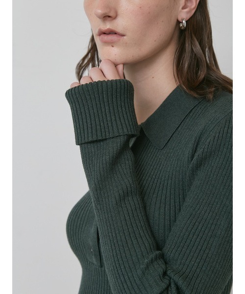 styling/（スタイリング）の「ヘンリーネックニットワンピース（ワンピース・レディース・ベージュ/ブラック/ダークグリーン・0/1）」の11枚目の写真