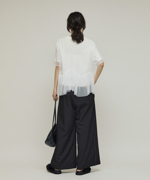 Firsthand(ファーストハンド)の「Firsthand/ファーストハンド フロントタック ワイドスラックスパンツ / ルーズシルエット(スラックス・レディース・ブラック/チャコールグレー・MEDIUM/SMALL)」の17枚目の写真