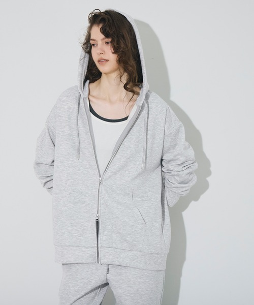 coca（coca）（コカ）の「ベーシックソフトジャージーBIGZIPパーカー　速乾/シワ防止（パーカー・メンズ・ブラック/グレー・S/XL/M/L）」の10枚目の写真