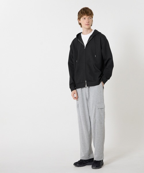 coca（coca）（コカ）の「ベーシックソフトジャージーBIGZIPパーカー　速乾/シワ防止（パーカー・メンズ・ブラック/グレー・S/XL/M/L）」の16枚目の写真