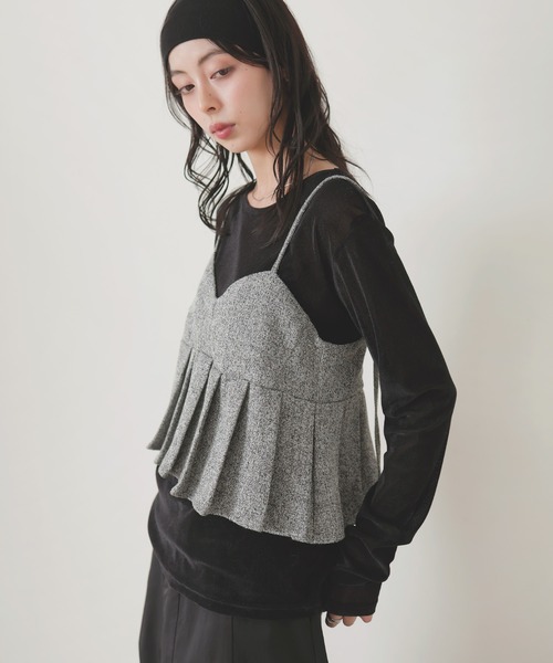 ツイードプリーツビスチェ（キャミソール）｜LIAN（リアン）の