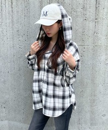 3.3 Field Trip  | 3.3 Field Trip／フード付きチェックシャツ(シャツ/ブラウス)