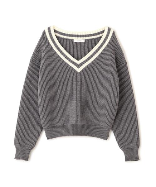 PROPORTION BODY DRESSING(プロポーションボディドレッシング)の「チルデンニット / 1215270027(ニット/セーター・レディース・ネイビー/グレー系その他・FREE)」の5枚目の写真