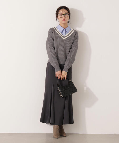 PROPORTION BODY DRESSING(プロポーションボディドレッシング)の「チルデンニット / 1215270027(ニット/セーター・レディース・ネイビー/グレー系その他・FREE)」の8枚目の写真