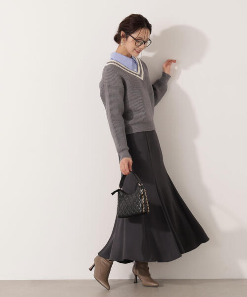 PROPORTION BODY DRESSING(プロポーションボディドレッシング)の「チルデンニット / 1215270027(ニット/セーター・レディース・ネイビー/グレー系その他・FREE)」の9枚目の写真