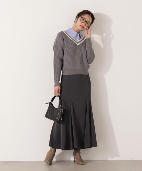 PROPORTION BODY DRESSING(プロポーションボディドレッシング)の「チルデンニット / 1215270027(ニット/セーター・レディース・ネイビー/グレー系その他・FREE)」の10枚目の写真