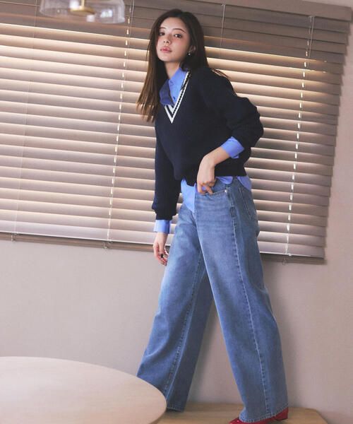 PROPORTION BODY DRESSING(プロポーションボディドレッシング)の「チルデンニット / 1215270027(ニット/セーター・レディース・ネイビー/グレー系その他・FREE)」の14枚目の写真