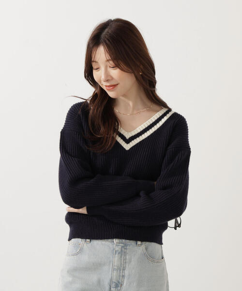 PROPORTION BODY DRESSING(プロポーションボディドレッシング)の「チルデンニット / 1215270027(ニット/セーター・レディース・ネイビー/グレー系その他・FREE)」の16枚目の写真