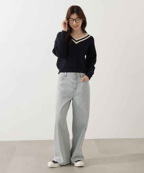 PROPORTION BODY DRESSING(プロポーションボディドレッシング)の「チルデンニット / 1215270027(ニット/セーター・レディース・ネイビー/グレー系その他・FREE)」の17枚目の写真