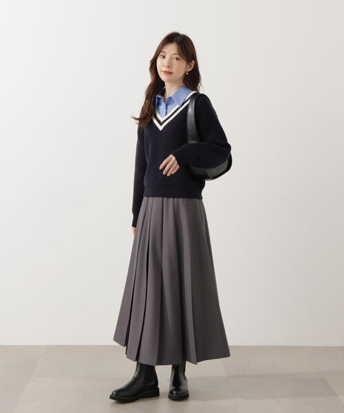 PROPORTION BODY DRESSING(プロポーションボディドレッシング)の「チルデンニット / 1215270027(ニット/セーター・レディース・ネイビー/グレー系その他・FREE)」の19枚目の写真