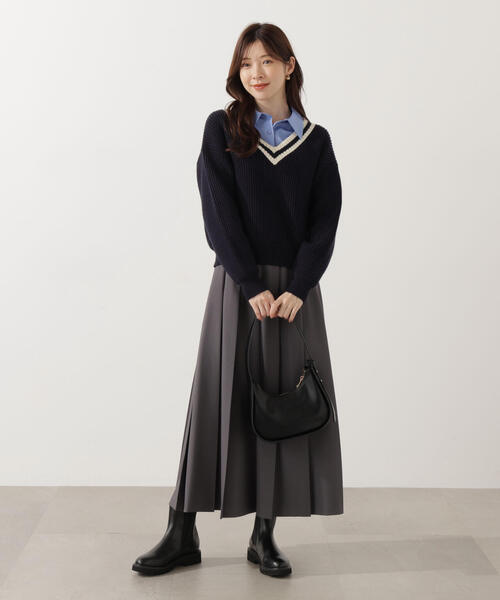 PROPORTION BODY DRESSING(プロポーションボディドレッシング)の「チルデンニット / 1215270027(ニット/セーター・レディース・ネイビー/グレー系その他・FREE)」の20枚目の写真