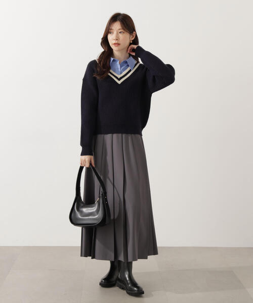 PROPORTION BODY DRESSING(プロポーションボディドレッシング)の「チルデンニット / 1215270027(ニット/セーター・レディース・ネイビー/グレー系その他・FREE)」の21枚目の写真