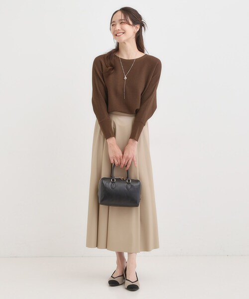 DRESKIP（ドレスキップ）の「【洗える/毛玉になりにくい/UV】 ガータードルマン 7分袖ニット（ニット/セーター・レディース・ブルー/ブラック/ダークブラウン/ボルドー/マスタード/ベージュ・00）」の14枚目の写真