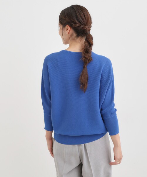 DRESKIP（ドレスキップ）の「【洗える/毛玉になりにくい/UV】 ガータードルマン 7分袖ニット（ニット/セーター・レディース・ブルー/ブラック/ダークブラウン/ボルドー/マスタード/ベージュ・00）」の17枚目の写真