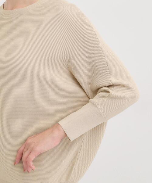 DRESKIP（ドレスキップ）の「【洗える/毛玉になりにくい/UV】 ガータードルマン 7分袖ニット（ニット/セーター・レディース・ブルー/ブラック/ダークブラウン/ボルドー/マスタード/ベージュ・00）」の8枚目の写真