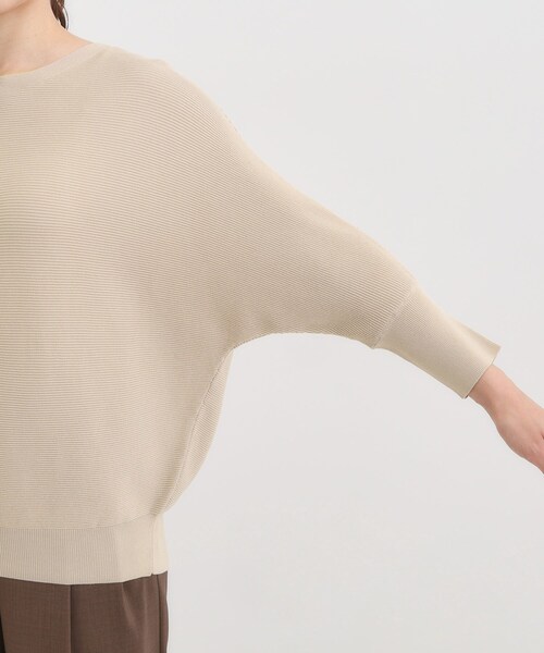 DRESKIP（ドレスキップ）の「【洗える/毛玉になりにくい/UV】 ガータードルマン 7分袖ニット（ニット/セーター・レディース・ブルー/ブラック/ダークブラウン/ボルドー/マスタード/ベージュ・00）」の9枚目の写真