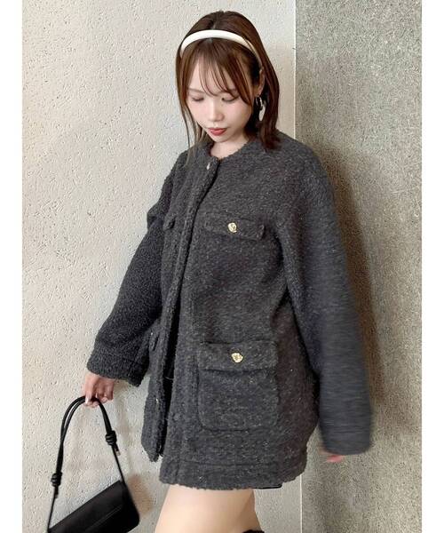 【翌日発送】dazzlin ボアフレンチブルゾン dazzlin ブルゾン アウター ボアフレンチブルゾン レディース