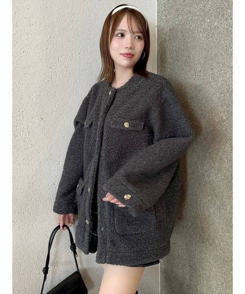 セール】ボアフレンチブルゾン（ブルゾン）｜dazzlin（ダズリン）の