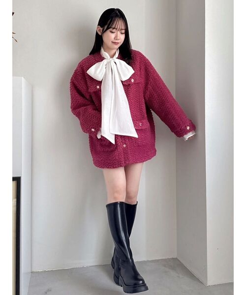 dazzlin ボアフレンチブルゾン dazzlin ブルゾン アウター ボアフレンチブルゾン レディース