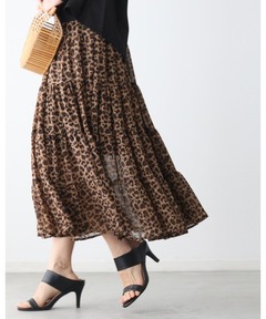 セール】【LOYD FORD/ロイド フォード】 LEOPARD TULE SKIRT