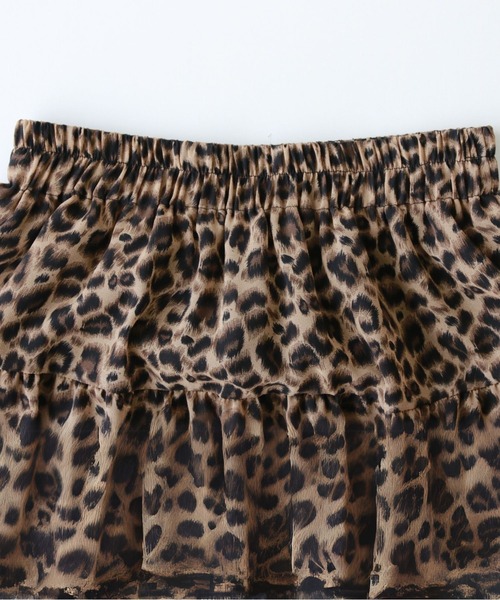 Ehre style（エーレスタイル）の「シフォンが上品軽やかに印象残す レオパードスカート（スカート・レディース・ブラウン・FREE）」の14枚目の写真