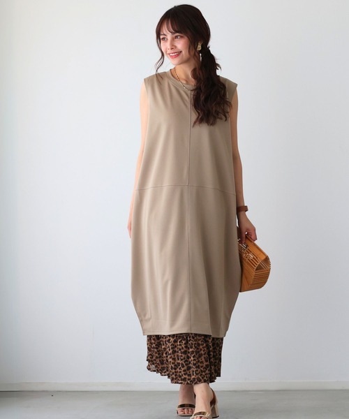 Ehre style（エーレスタイル）の「シフォンが上品軽やかに印象残す レオパードスカート（スカート・レディース・ブラウン・FREE）」の22枚目の写真