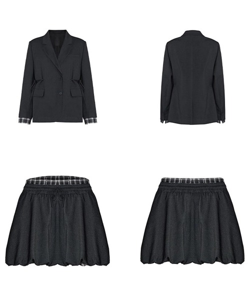 Fano Studios（ファノ ストゥディオズ）の「リボンデザイン テーラードジャケット FQ25W103【Fano Studios】【202AW】（テーラードジャケット・レディース・チャコール・M/S）」の11枚目の写真