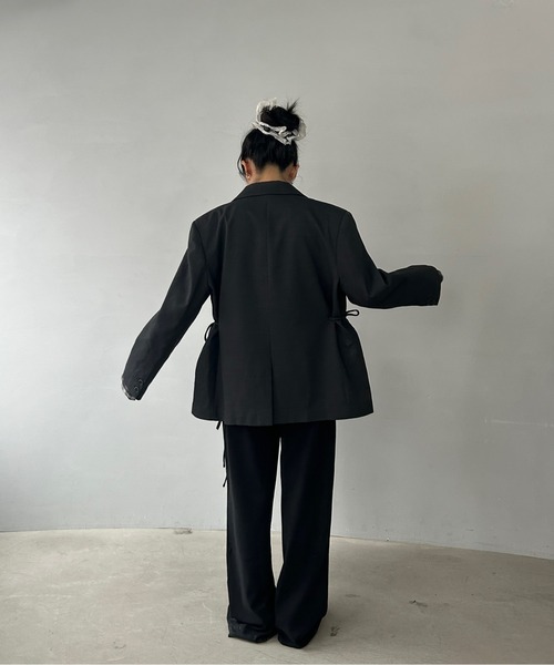 Fano Studios（ファノ ストゥディオズ）の「リボンデザイン テーラードジャケット FQ25W103【Fano Studios】【202AW】（テーラードジャケット・レディース・チャコール・M/S）」の20枚目の写真