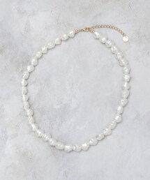 OPAQUE.CLIP | メタル×フェイクパール ショートネックレス(ネックレス)