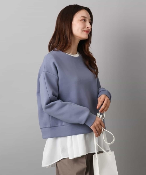 litmus クロップド シャツ ブルー JAN SOLVIE ASSEMBLY litmus /JAN