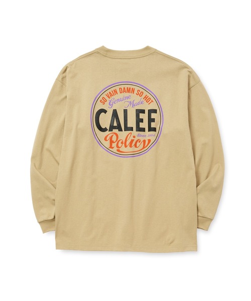 CALEE(キャリー)の「VINTAGE TYPE CIRCLE LOGO L/S TEE(Tシャツ/カットソー・メンズ・ホワイト/チャコールグレー/ベージュ・MEDIUM/LARGE/X-LARGE/SMALL)」の3枚目の写真