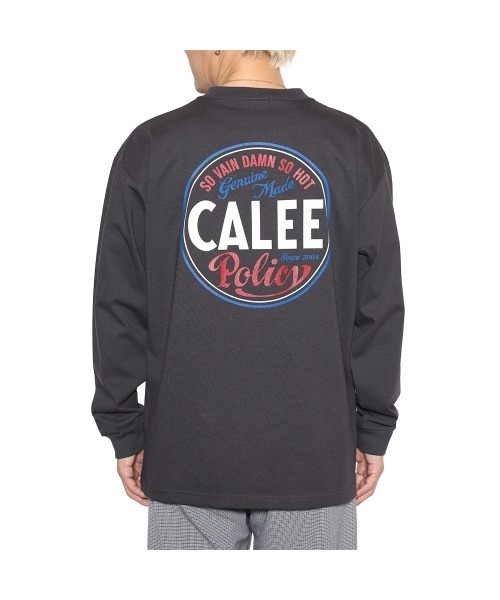 CALEE（キャリー）の「VINTAGE TYPE CIRCLE LOGO L/S TEE（Tシャツ/カットソー・メンズ・ホワイト/チャコールグレー・MEDIUM/LARGE/X-LARGE）」の2枚目の写真