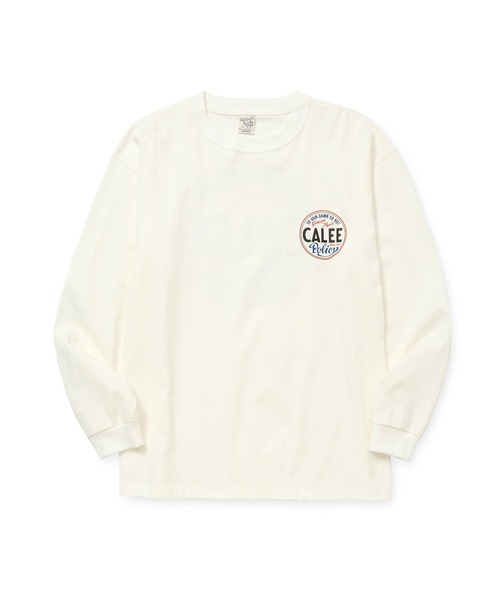 CALEE（キャリー）の「VINTAGE TYPE CIRCLE LOGO L/S TEE（Tシャツ/カットソー・メンズ・ホワイト/チャコールグレー・MEDIUM/LARGE/X-LARGE）」の3枚目の写真